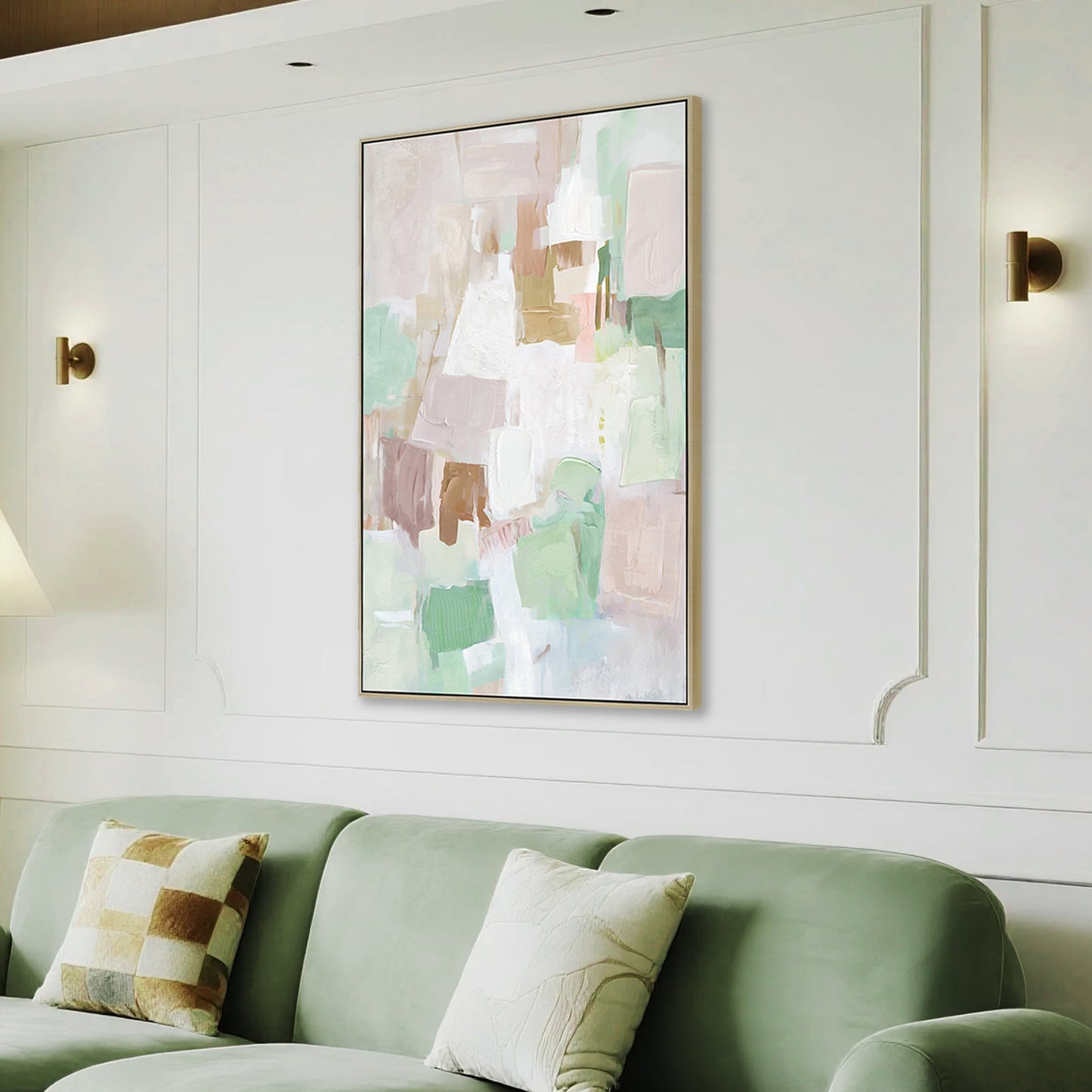 80 x 120cm Framed Canvas - Natural