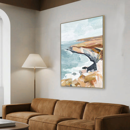 80 x 120cm Framed Canvas - Natural