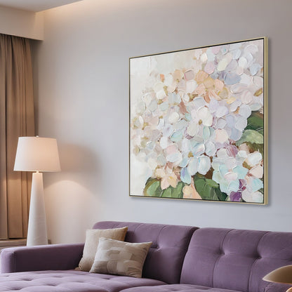 80 x 80cm Framed Canvas - Natural