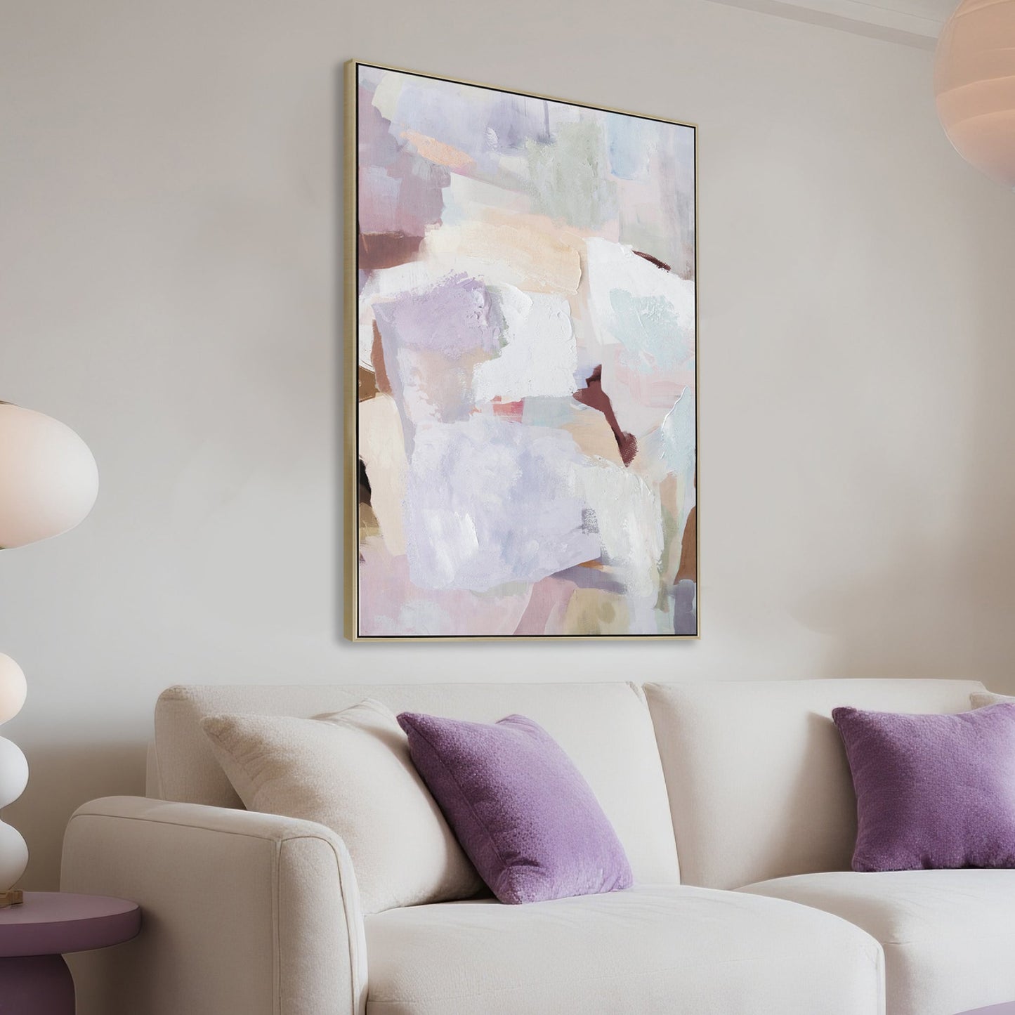 90 x 140cm Framed Canvas - Natural