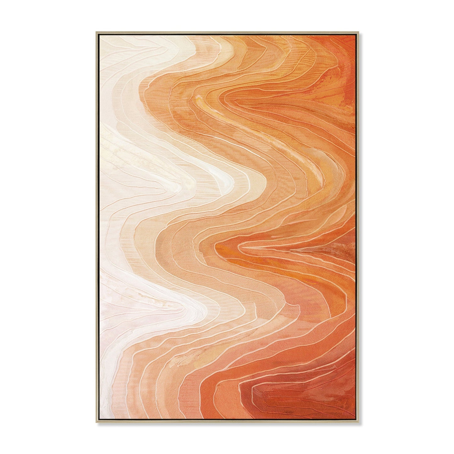 100 x 150cm Framed Canvas - Natural