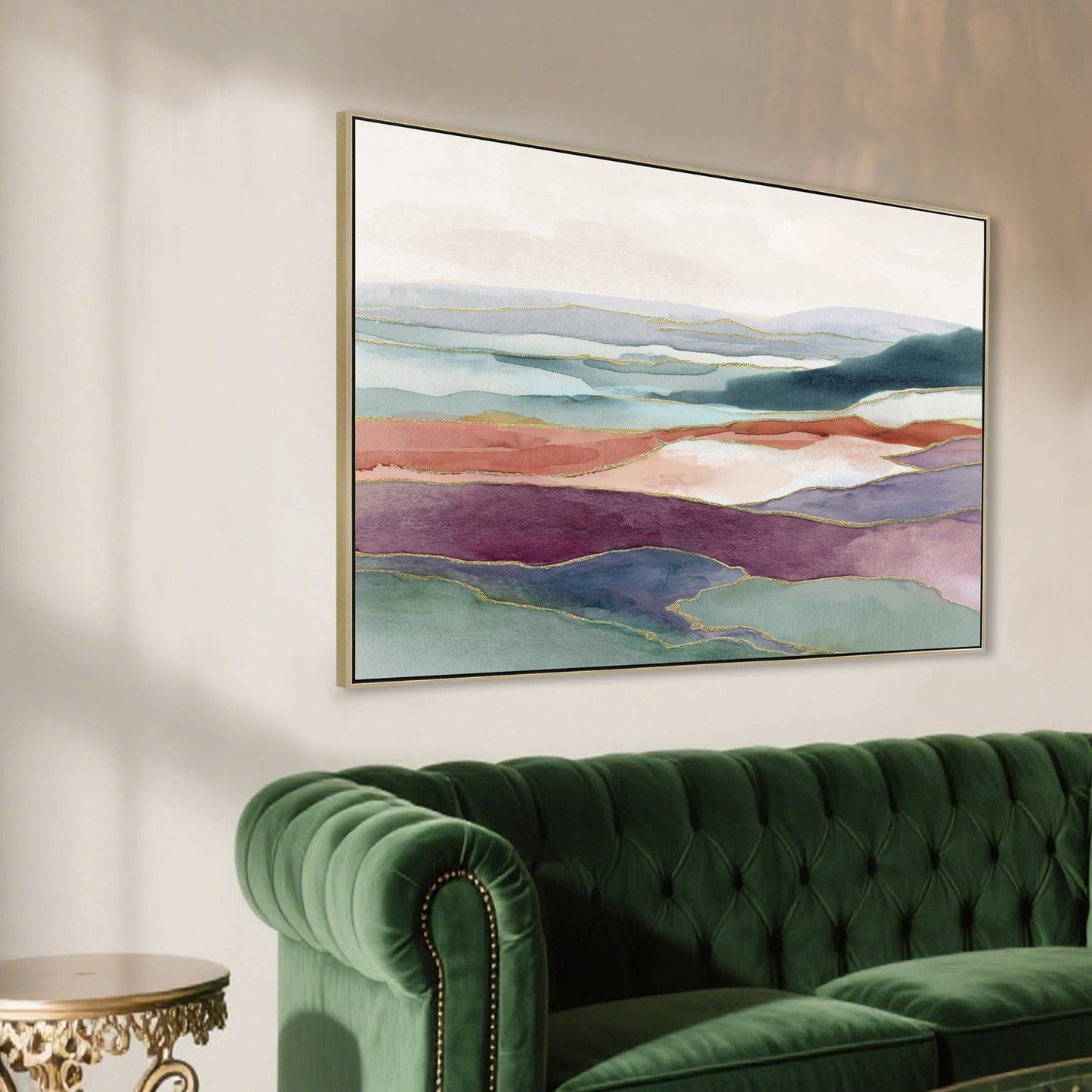 120 x 80cm Framed Canvas - Natural