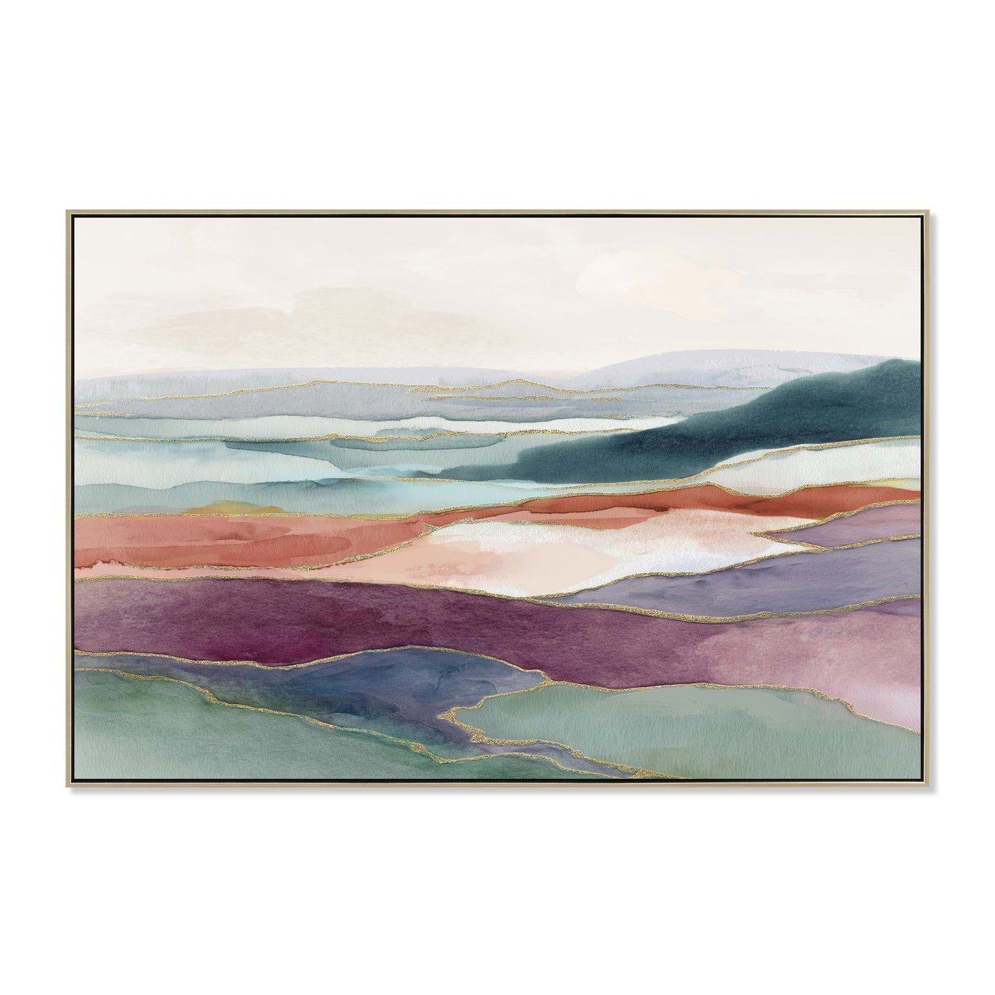 120 x 80cm Framed Canvas - Natural