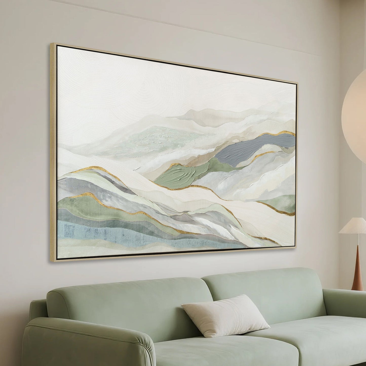 120 x 80cm Framed Canvas - Natural