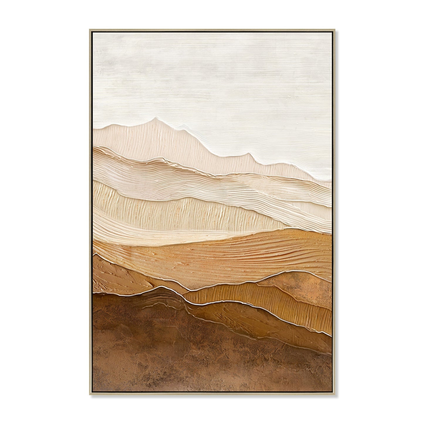 80 x 120cm Framed Canvas - Natural