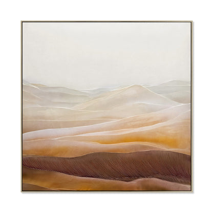100 x 100cm Framed Canvas - Natural
