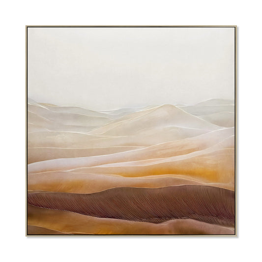 100 x 100cm Framed Canvas - Natural