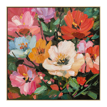 80 x 80cm Framed Canvas - Light Natural