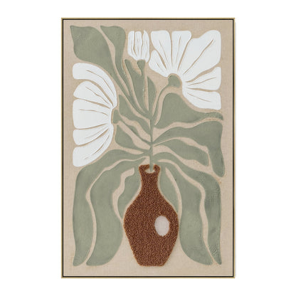 60 x 90cm Framed Canvas - Light Natural