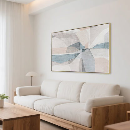 120 x 80cm Framed Canvas - Light Natural