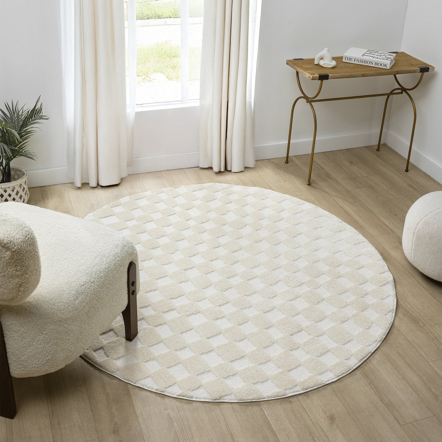 Admire 665 Linen Round Rug