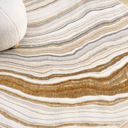 Amber 185 Stone Round Rug