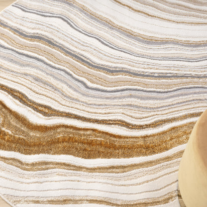 Amber 185 Stone Round Rug