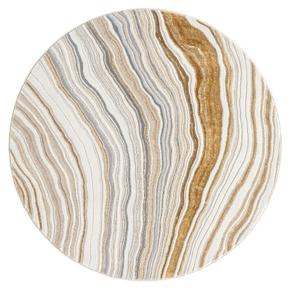 Amber 185 Stone Round Rug