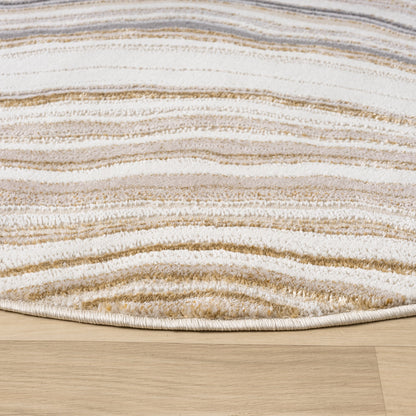 Amber 185 Stone Round Rug