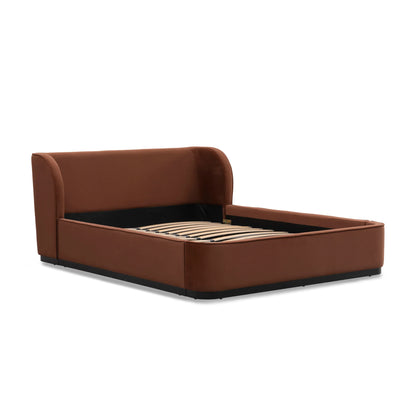 Queen Bed Frame - Burnt Maroon