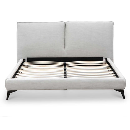Fabric Queen Bed - Pearl Grey
