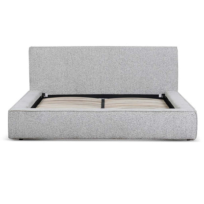 Queen Sized Bed Frame - Cloudy Pepper Boucle