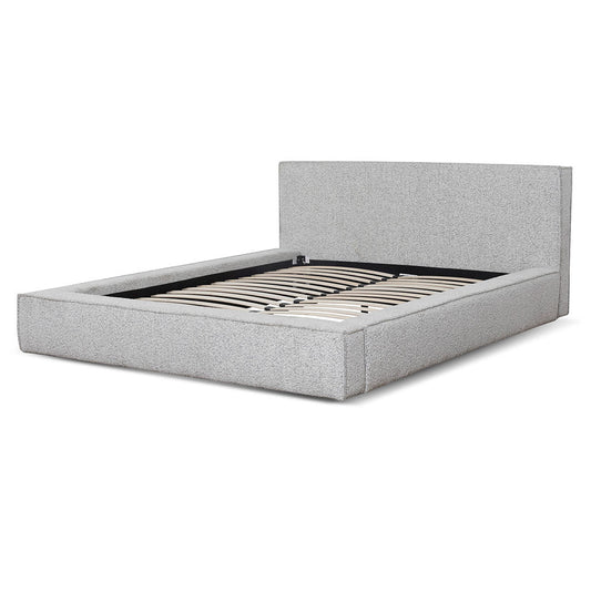 Queen Sized Bed Frame - Cloudy Pepper Boucle