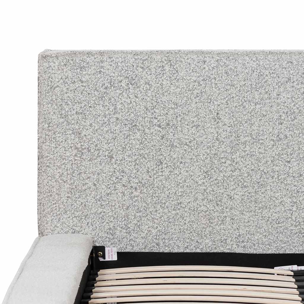 Queen Sized Bed Frame - Cloudy Pepper Boucle