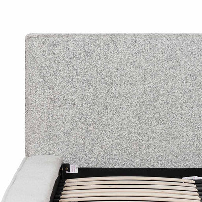 Queen Sized Bed Frame - Cloudy Pepper Boucle