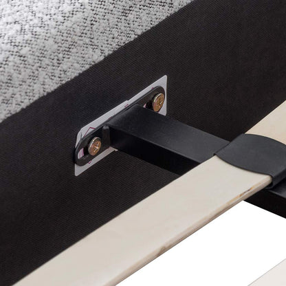 Queen Sized Bed Frame - Cloudy Pepper Boucle