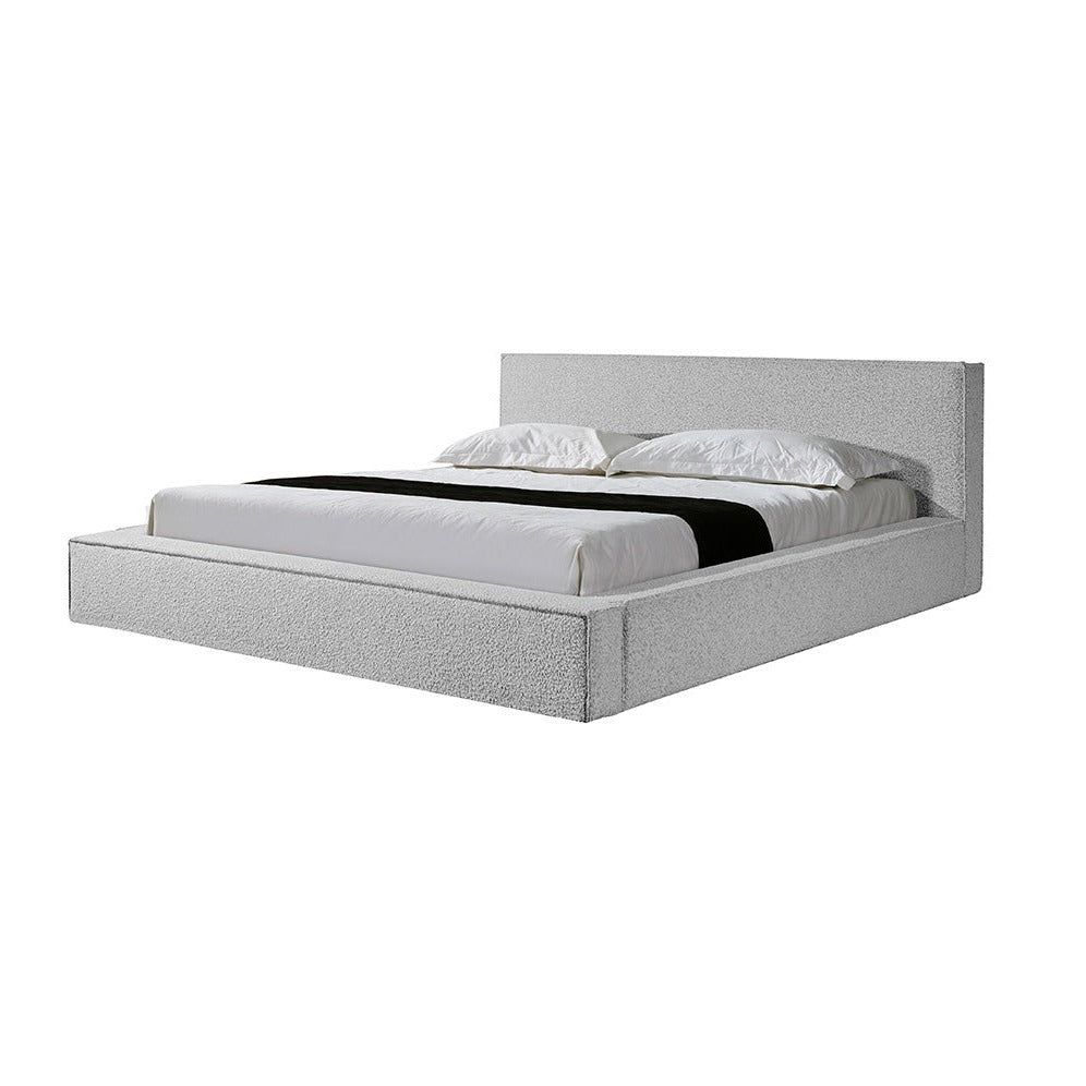 King Sized Bed Frame - Cloudy Pepper Boucle