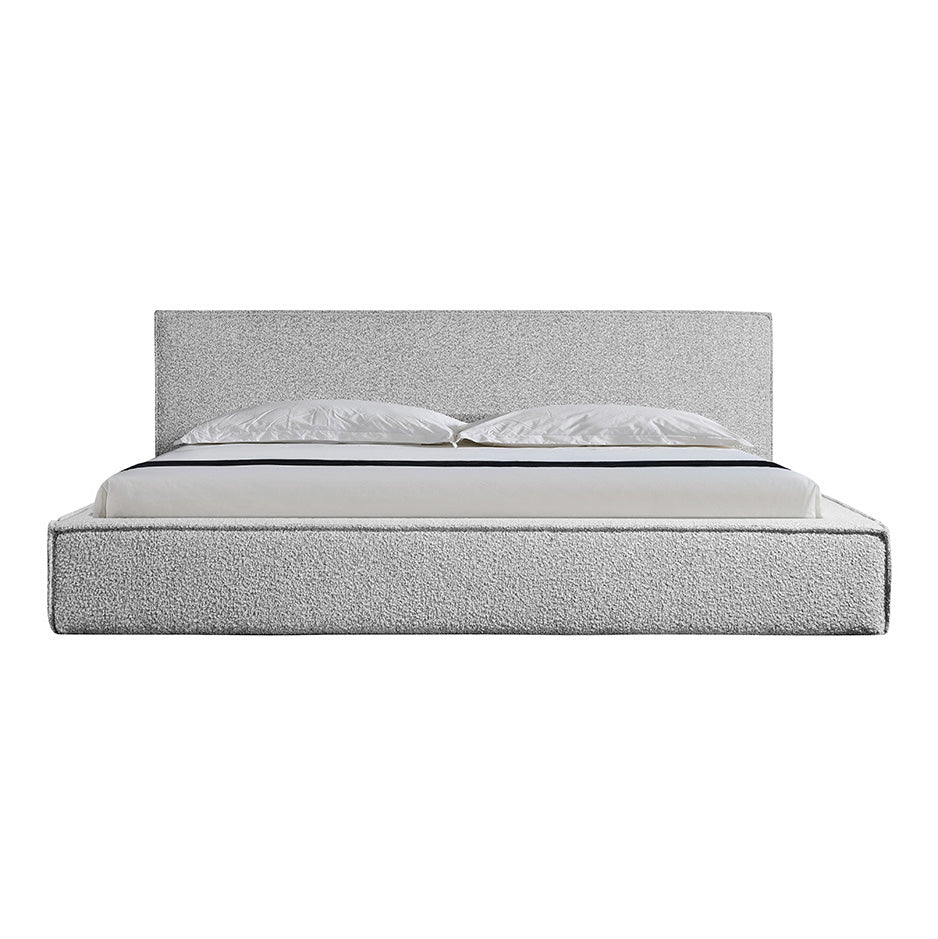 King Sized Bed Frame - Cloudy Pepper Boucle