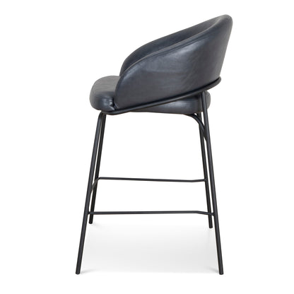 CBS10125-FH Fabric Bar Stool - Full Black (Set of 2)
