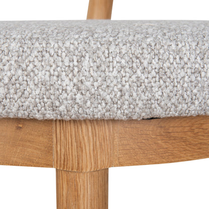 66cm Natural Bar Stool - Clay Grey