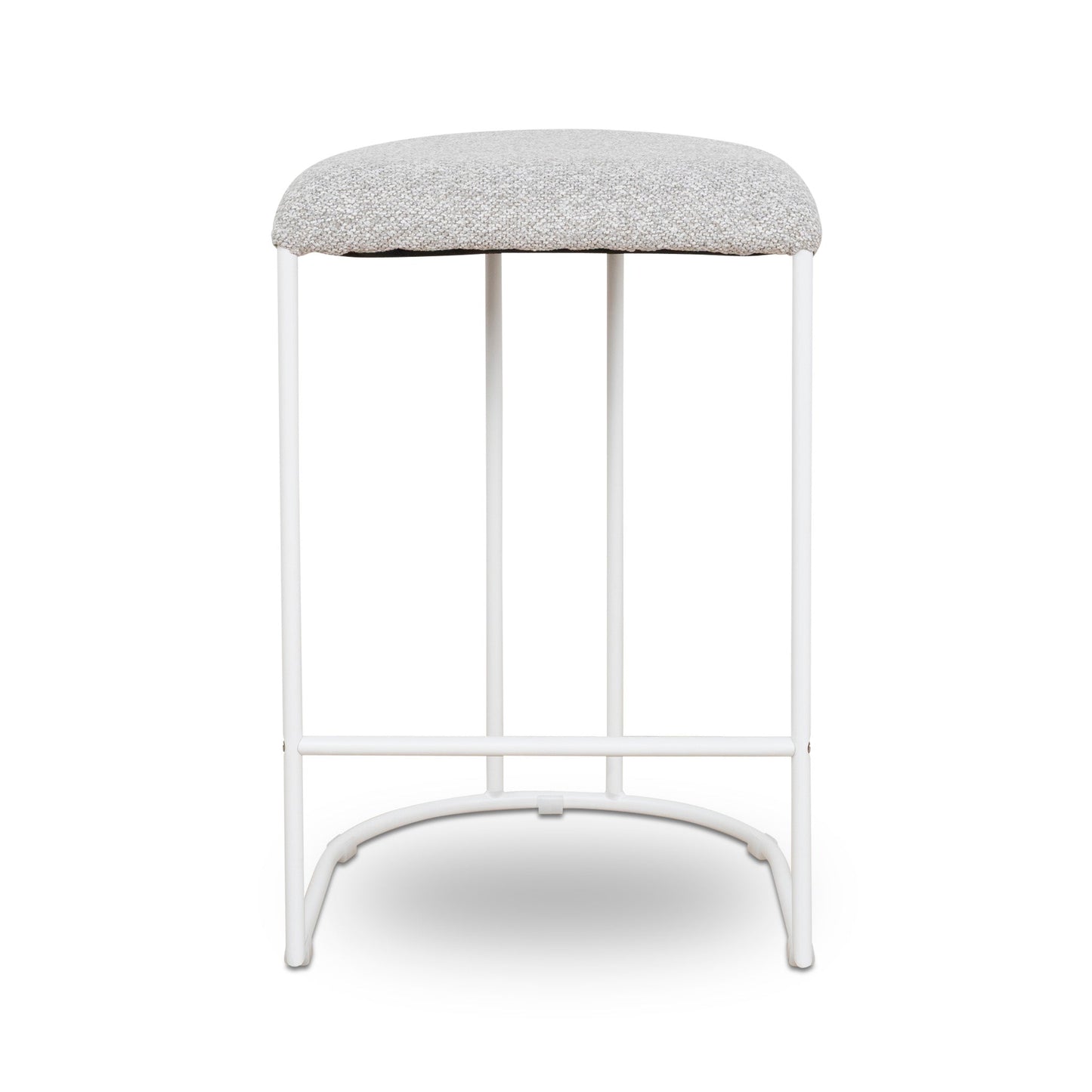 CBS10301-FH 65cm White Bar Stool - Clay Grey (Set of 2)