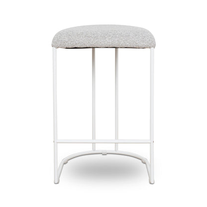 CBS10301-FH 65cm White Bar Stool - Clay Grey (Set of 2)