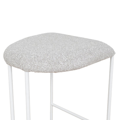 CBS10301-FH 65cm White Bar Stool - Clay Grey (Set of 2)