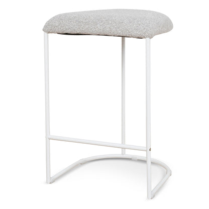 CBS10301-FH 65cm White Bar Stool - Clay Grey (Set of 2)
