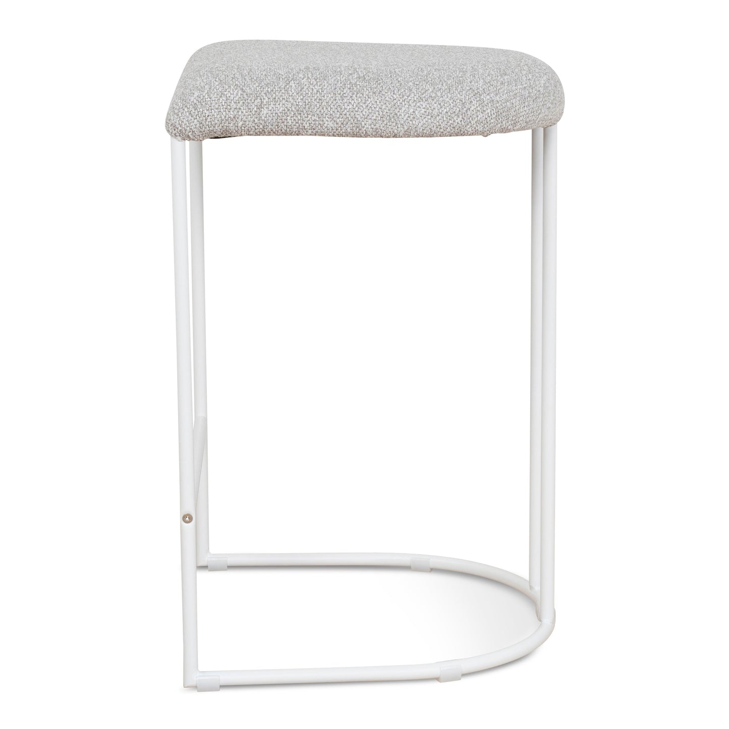 CBS10301-FH 65cm White Bar Stool - Clay Grey (Set of 2)