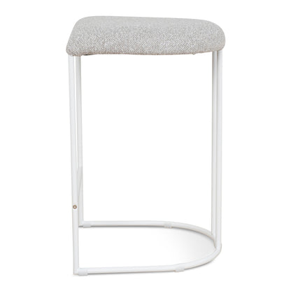 CBS10301-FH 65cm White Bar Stool - Clay Grey (Set of 2)