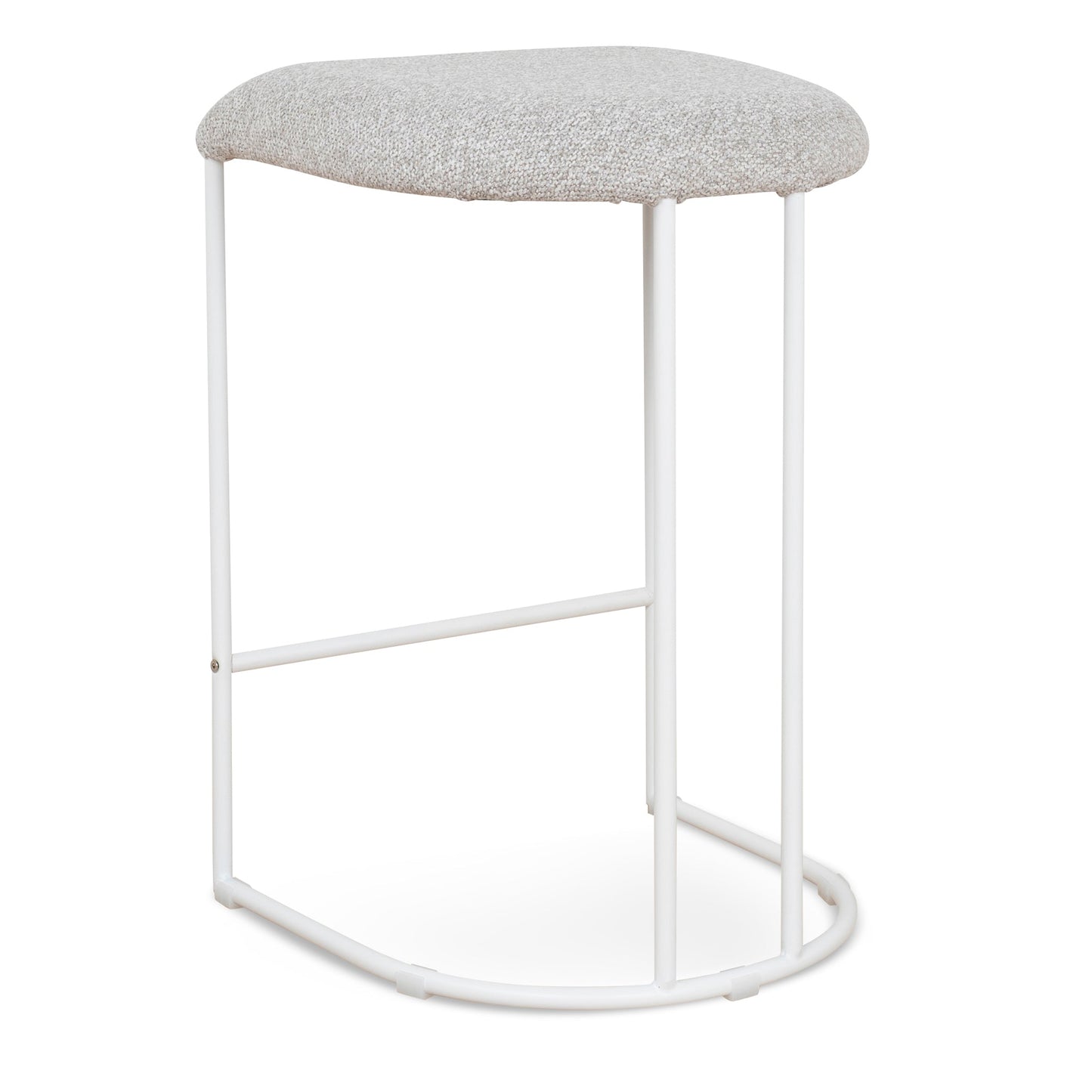 CBS10301-FH 65cm White Bar Stool - Clay Grey (Set of 2)