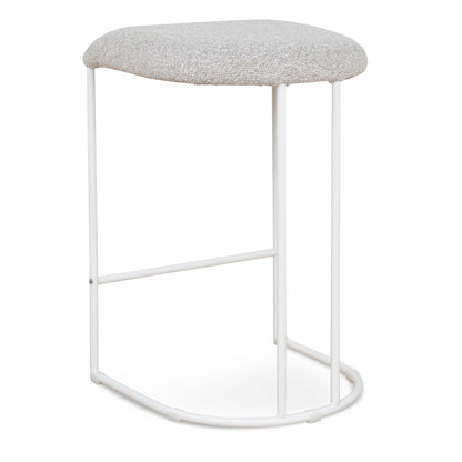 CBS10301-FH 65cm White Bar Stool - Clay Grey (Set of 2)
