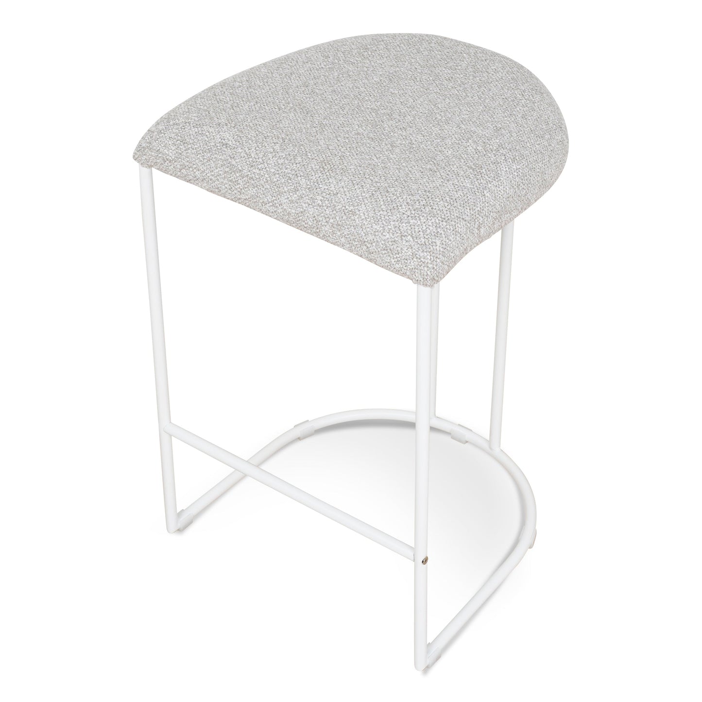 CBS10301-FH 65cm White Bar Stool - Clay Grey (Set of 2)