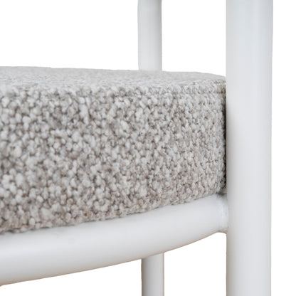 CBS10315-FH 65cm White Bar Stool - Clay Grey (Set of 2)