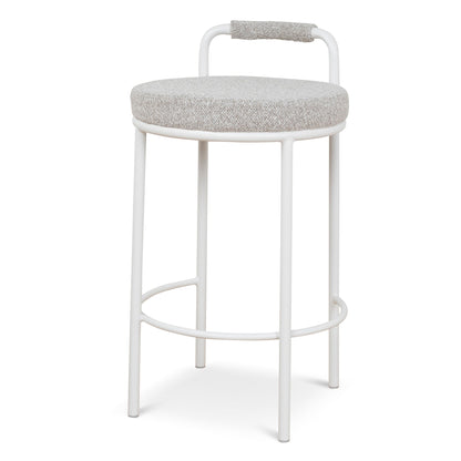 CBS10315-FH 65cm White Bar Stool - Clay Grey (Set of 2)