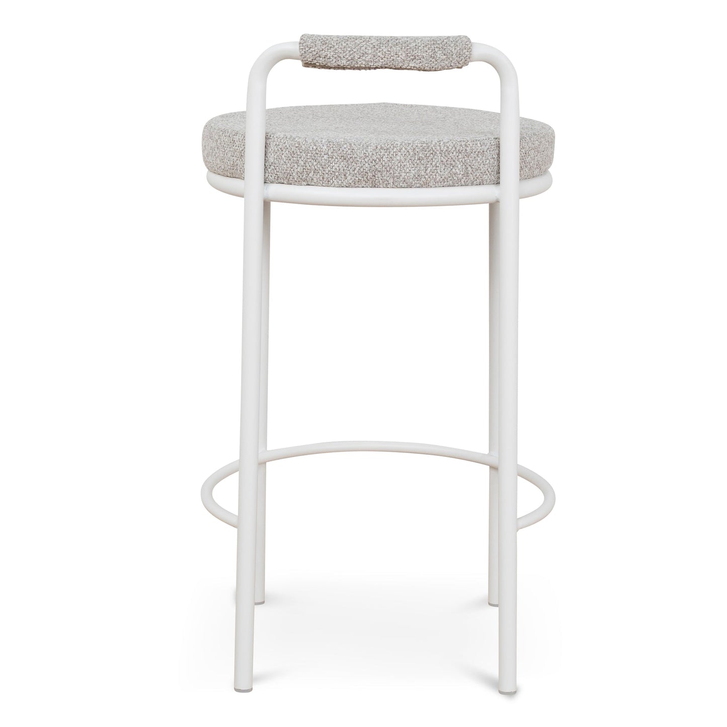CBS10315-FH 65cm White Bar Stool - Clay Grey (Set of 2)