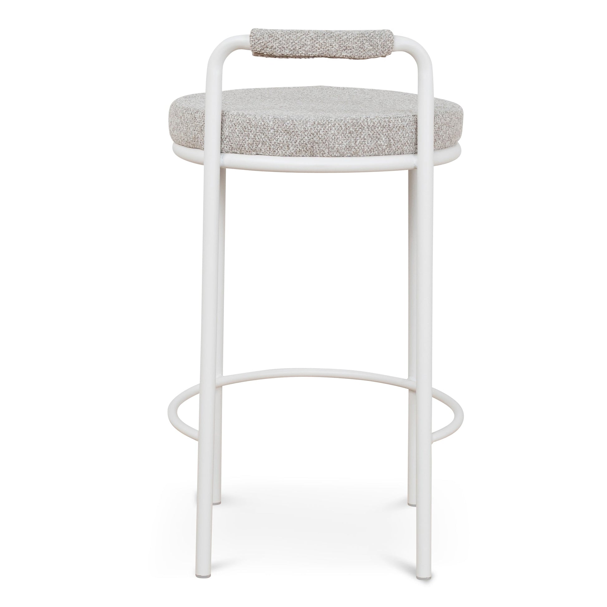 CBS10315-FH 65cm White Bar Stool - Clay Grey (Set of 2)