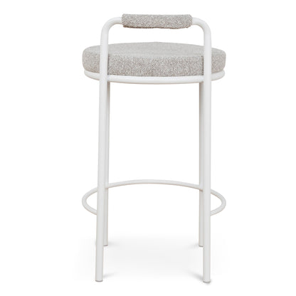 CBS10315-FH 65cm White Bar Stool - Clay Grey (Set of 2)