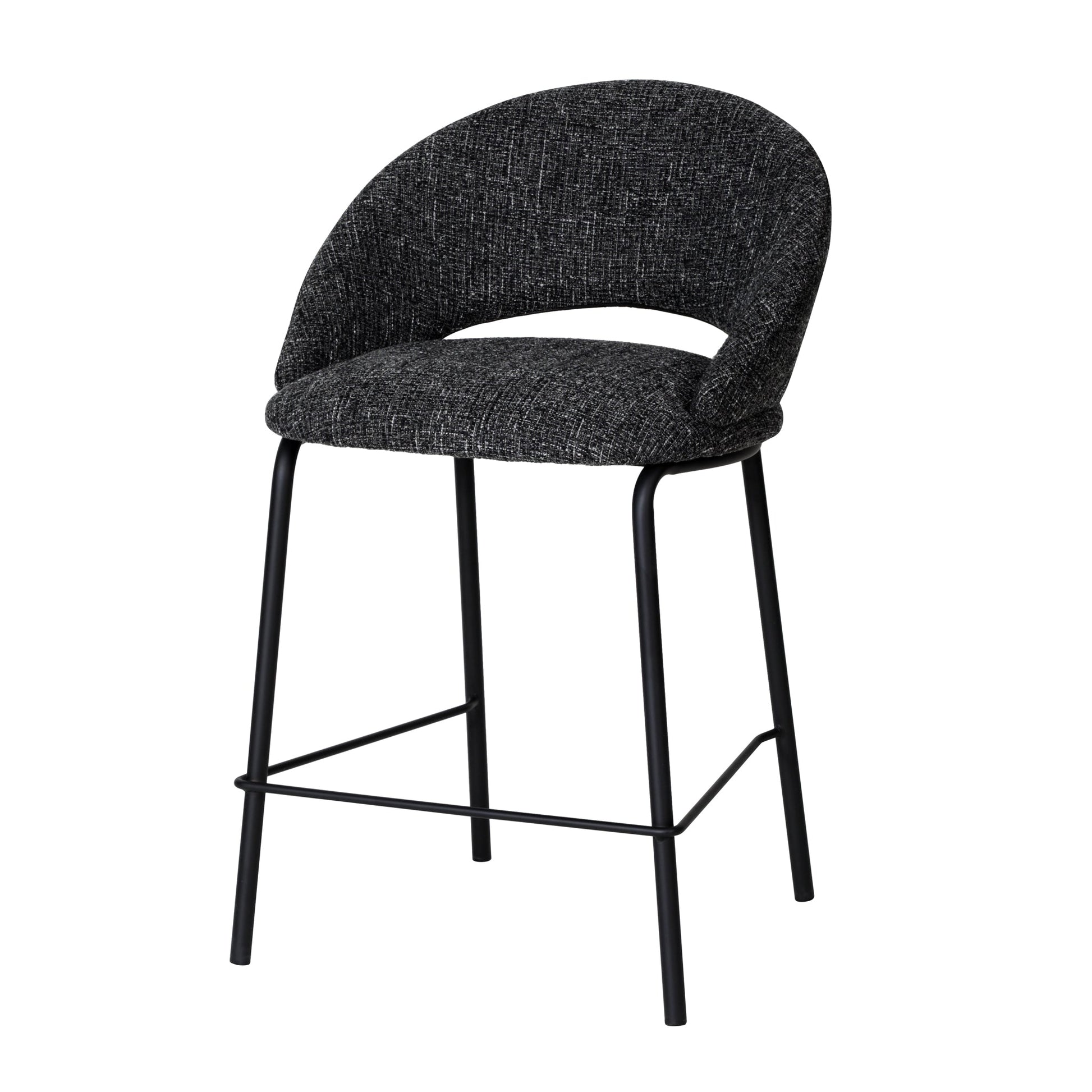 CBS10345-FH Black Bar Stool - Field Charcoal (Set of 2)