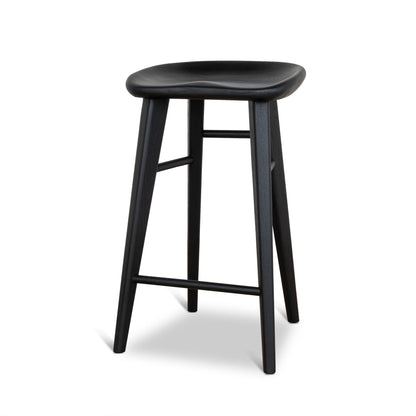 65cm Bar Stool - Full Black