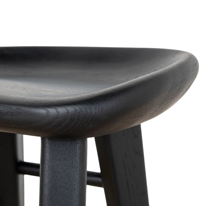 65cm Bar Stool - Full Black