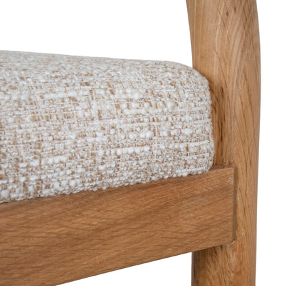 66cm Natural Bar Stool - Pale Beige