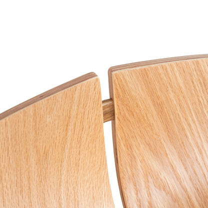 65cm Matte White Bar Stool - Natural