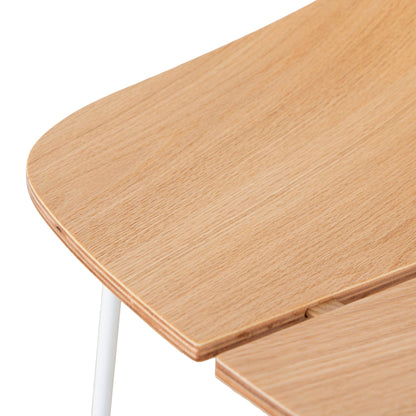 65cm Matte White Bar Stool - Natural